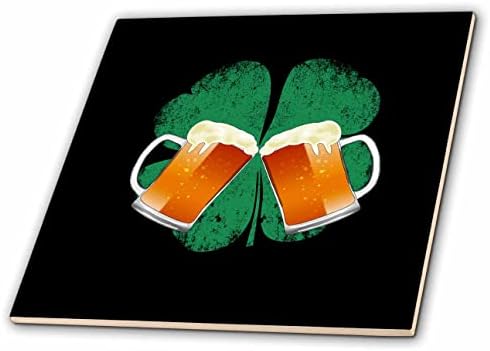 3DROSE Um divertido design de bebida irlandesa de bebida ótima para o dia de Saint Patricks. - Azulejos