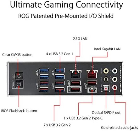 ASUS ROG CRENTHAIR VIII HERO X570 ATX Motherboard com PCIE 4.0, Integrated 2,5 Gbps LAN, USB 3.2, SATA, M.2, Node