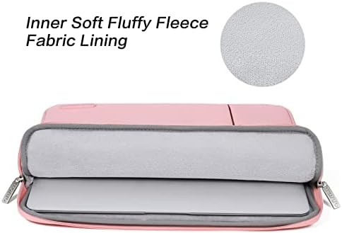 Mosis laptop Sleeve compatível com o MacBook Air/Pro, notebook de 13-13,3 polegadas, compatível com MacBook Pro 14 polegadas 2023-2021 A2779 M2 A2442 M1, bolsa de poliéster com bolsos horizontais e verticais dianteiros, rosa