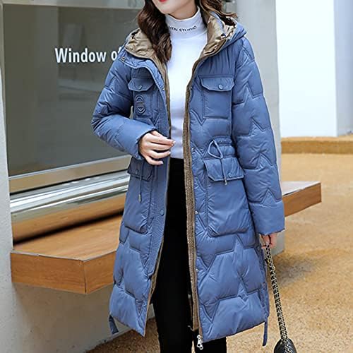 Jackets acolchoados de manga comprida de inverno para mulheres de inverno