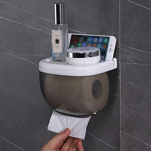 Banheiro de banheiro Nerdoh Polícia de papel higiênico a água para celular Plataforma de armazenamento de unhas sem parede sem parede Oval montado na parede