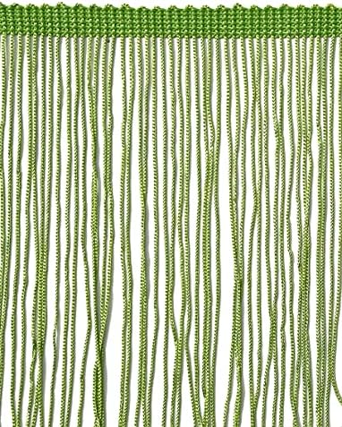Costurar tendências 10 jardas de 4 Long Chalettette Fringe Thren Yarn Tassel Troad Braid Fringe for Crafts Costing e Decor Grass Green