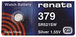 Renata Watch Battery Swiss fez 379 ou SR521SW ou AG0 1.5V