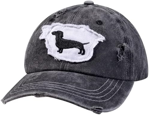Chapéu de beisebol feminino de dachshund bordado Dachshund Mã