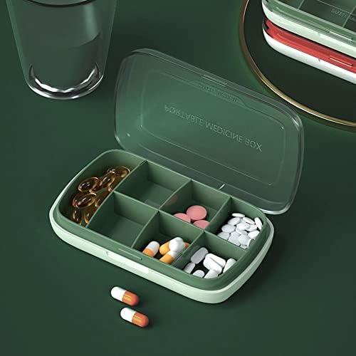 Caixa de comprimidos de grades de 7 grades chdhaltd, dispensador de comprimido de medicamento dobrável portátil