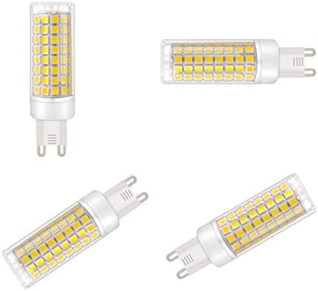 G9 Lâmpadas LED lâmpadas G9 Base bi-pin Base 9W Luzes de milho LED de 6000k brancos de 6000k para lustre de quarto da sala de estar em casa, 102 LED 2835 SMD, pacote de 3