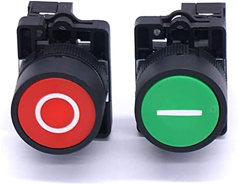 Modband 22mm AC 660V 10A Momentário de E/S Red Sign Green Sem interruptor de botão NC