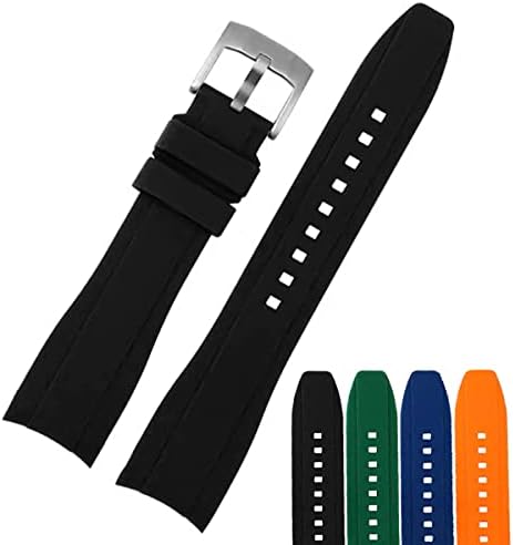 Strapseeker Dexter Silicone de primeira classe Silicone Curved End Watch Strap- Watch Bands for