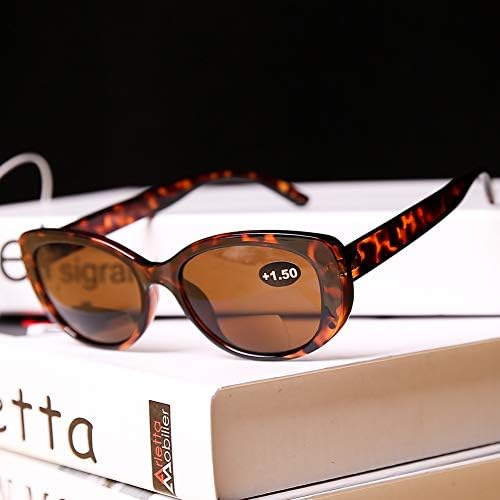 Leitores bifocais do sol dovic para mulheres e homens com óculos de leitura elegantes da moldura dos