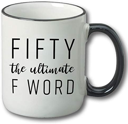 Cinqüenta a palavra F Ultimate F - Presentes de aniversário de 50 anos para mulheres e homens - Idéia engraçada