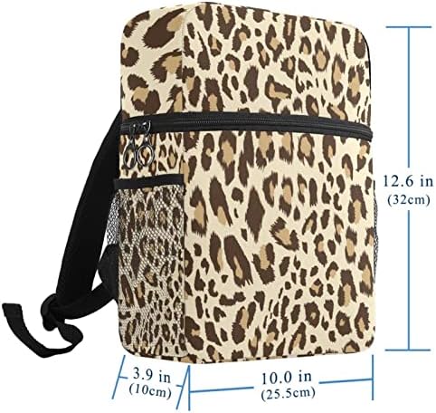 Mochila de viagem VBFOFBV, mochila laptop para homens, mochila de moda, mochila moderna com estampa de leopardo marrom