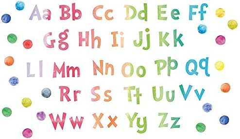 Decalques de parede do alfabeto de Ciwei Crianças -Poel e stick Removável -Letters ABC Decalques de parede -Alphabet Decalques de cores coloridas para os adesivos para a sala de aula Decorações de quarto educacional no berçário