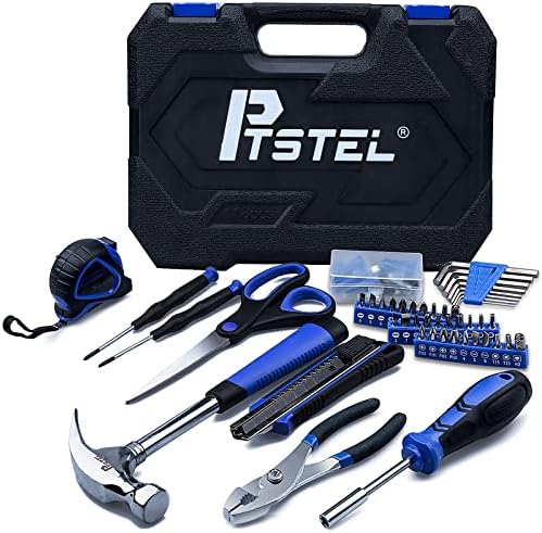 118pcs Ferramenta definida para casa ， kit de ferramentas domésticas de ptstel Conjunto de ferramentas básicas para homens para iniciantes.