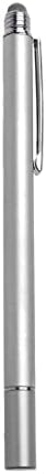 Caneta de caneta de ondas de ondas de caixa compatível com o OnePlus 9 Pro - Dualtip Capacitive Stylus, caneta de caneta capacitiva da ponta da ponta da ponta da fibra para o OnePlus 9 Pro - prata metálica de prata