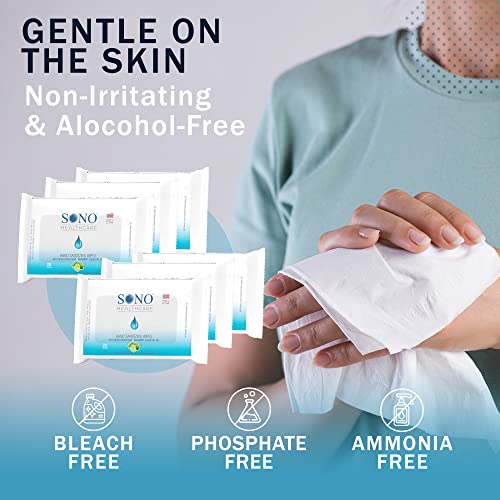 Sono Hand Sanitizing Wipes - Grade Medical, lenços sanitários sem álcool - toalhetes de desinfetante