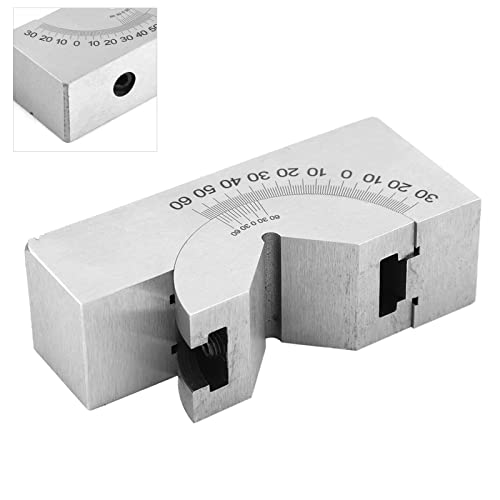 Block V, Blocos de ângulo de maquinista emwizard 75 x 25 x 36 AP30 Aço inoxidável Precisão V-bloco com ângulo micro-ajustável para moagem V blocos