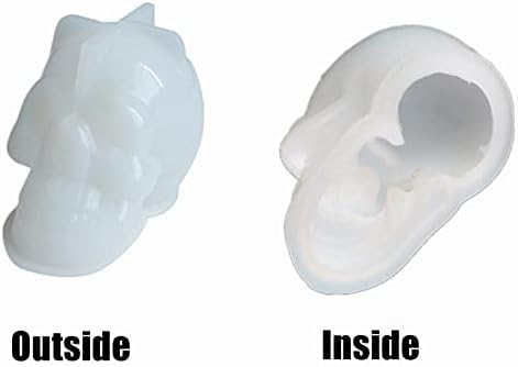 Moldes de resina de crânio Hoimviike, molde de vela feita à mão em forma de vela feita à mão, molde