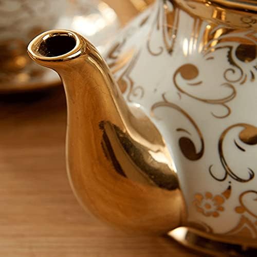 TDDGG Ceramic Tea Cup e Gold China Cops Coffee Creamer Topar