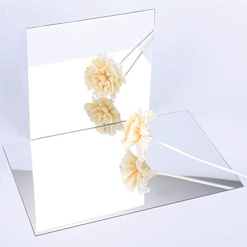 BBTO 20 peças folhas espelhadas de auto -adesivo não vidro corto em tamanho de adesivos de espelho para
