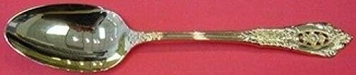 Rose Point Vermeil de Wallace Sterling Serving Spoon ouro 8 3/8