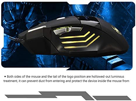 T-80 Gaming Mouse 7200 DPI Backlight Multi Color LED Optical 7 Button Mouse Gamer USB Wired Gaming