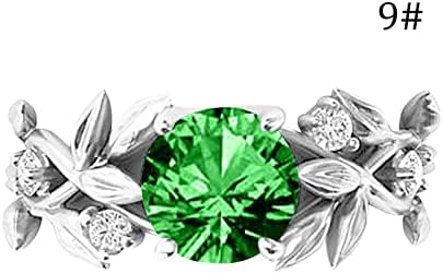 2023 Novos anéis de casamento de diamante videira transparente feminina floral folhas de prata anéis de