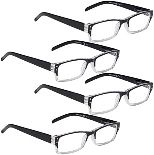 Lur 3 pacotes de óculos de leitura de meio aro + 4 pacotes de óculos de leitura clássicos
