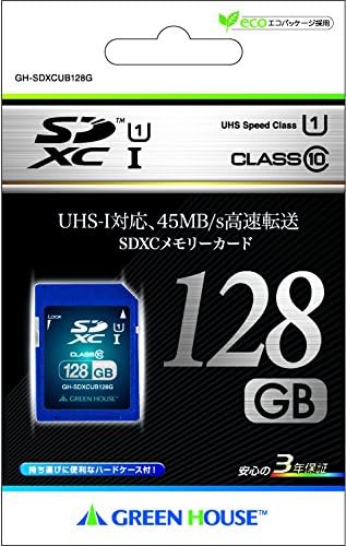 Greenhouse gh-sdxcub128g sdxc cartão de memória, uhs-i compatível, classe 10, 128 GB