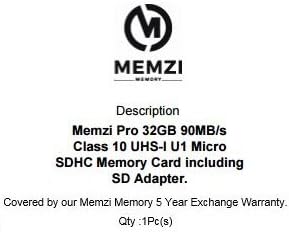 MEMZI PRO 32 GB 90MB/S CLASSE 10 Micro SDHC Cartão de memória com adaptador SD e leitor USB para asus zenfone ar, 5q, 5z, 4, 4 pro, 4 max, 3, 3 laser, 3 zoom, v, max plus, max, max, Telefones celulares vivos
