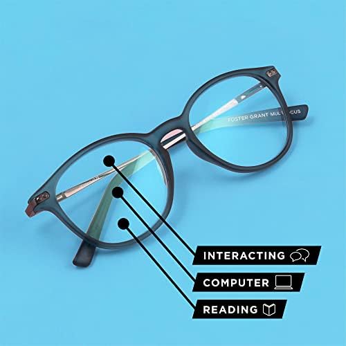 Foster Grant Masculino Sawyer Multifocus retangulares de óculos de leitura