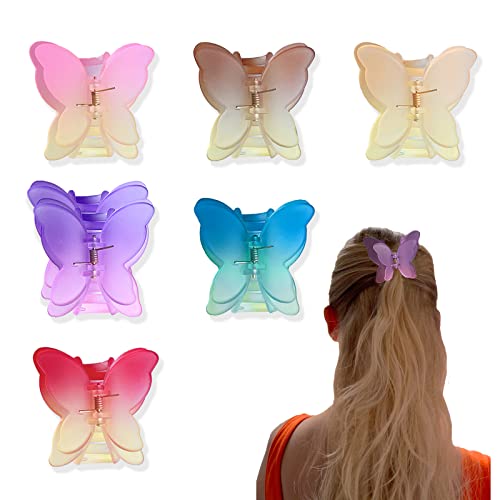 Clipes de borboleta de fuyunohi, grampos de cabelo pequenos clipes de garras gargam garotas clipes de cabelo de borboleta para meninas, barretas e clipes de cabelo para mulheres