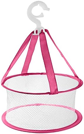 TODOZO Secando cesta de cesta de seco à prova de vento Poliéster dobrável 360 graus girando a ovos de beleza de roupas de secar líquidas