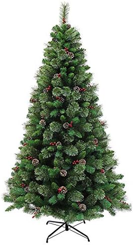 Árvore de Natal Artificial de Yumuo, Encryptd Pine Anegleght Pine Tree com pernas de metal resistente,