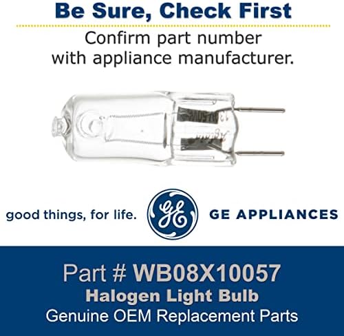 GE WB08X10057 Lâmpada de halogênio genuína OEM para microondas GE