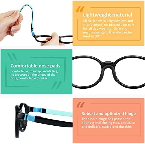 VisionGlobal Blue Light Blocking Glasses for Kids, Anti -Eyestrain e Blurry, óculos de computador, anti -brilho