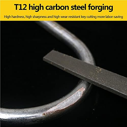 Alremo Huangxing - arquivo quadrado de metal com aço endurecido com alto carbono, aderência ergonômica, alça de plástico sem deslizamento, 8 polegadas
