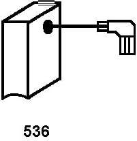 Escovas de carbono para Makita 9557NB PowerTools - com cabo e conector - substitui 194074-2 e CB -325