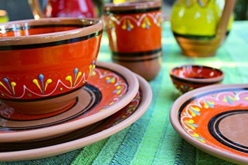 Cactus Canyon Ceramics Spanish Terracotta Sirving Prato de porção profunda, amarelo