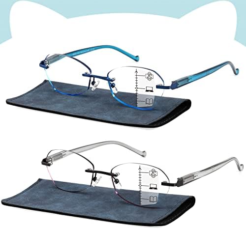 Sunamoy Multifocus Reading Glasses Mulheres Progressivas Multifocais Sem Linha de Linha Bifocal Limless Leitor