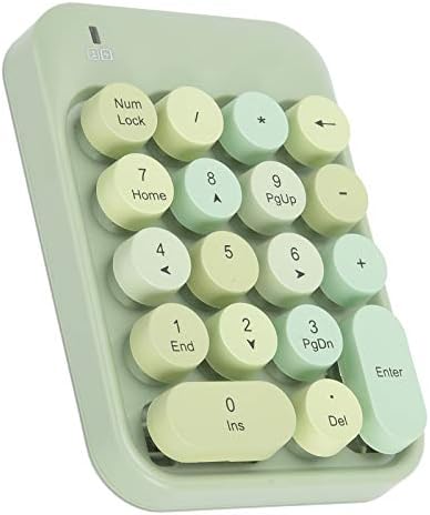 Teclado numérico sem fio Sanpyl, 2,4 GHz USB sem fio 18 keys Chocolate teclado teclado colorido