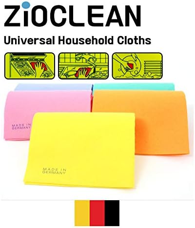 Zioclean 15 pacotes alemães universais coloridos de cor panos de 15 polegadas x 15 polegadas
