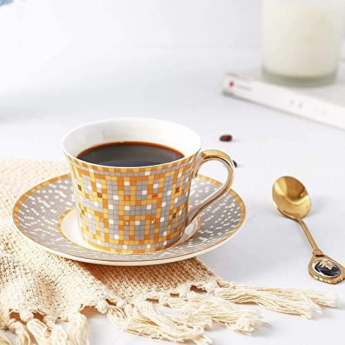 Copo de café com canecas de café com vidro de vidro de canecas de canecas de café com vidro de capa de café da manhã com bandeja de chá de chá de chá de chá utensilos de cozinha presentes de casamento 200ml jialele
