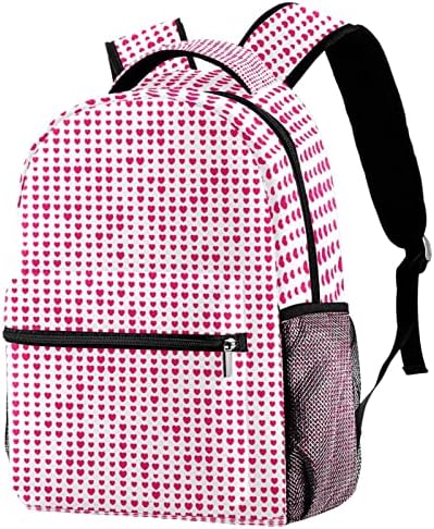 Backpack Rucksack School Bag Travel Casual Daypack para mulheres meninas adolescentes, adoro o coração sem costura