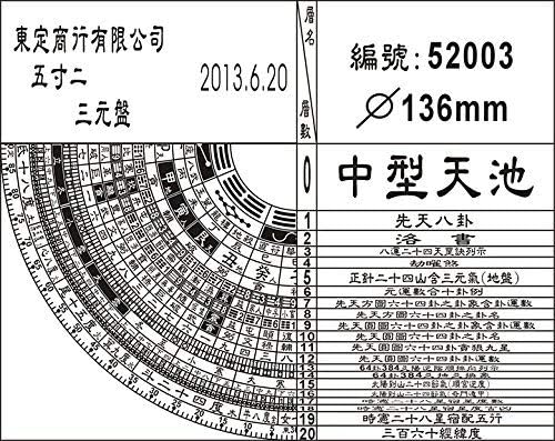 TONTANTE SAN YUAN FENG-SHUI BUSSION 15.8cm 東定 5 寸 2 三 元 風水羅盤