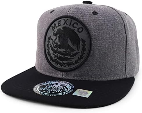 Trendy Apparel Shop Cities of México Logo Circular Bordado Flatbill Snapback Baseball Cap