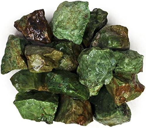 Materiais Hypnotic Gems: 1 lb de pedras de crissoprase em massa de Madagascar - Cristais naturais crus