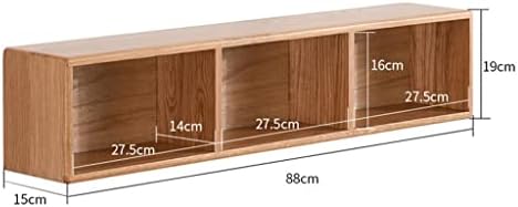 Prateleiras flutuantes, prateleiras de madeira para montagem na parede, com 3 caixas quadradas, podem agrupar