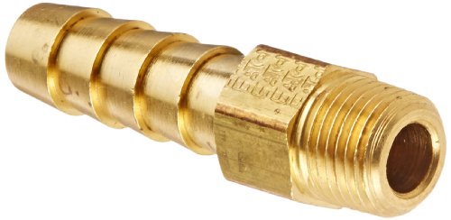 Eaton Weatherhead 10505b-102 Macho de tubo de masculino, Brass CA360, ID da mangueira de 5/16 , 1/8 de tubo
