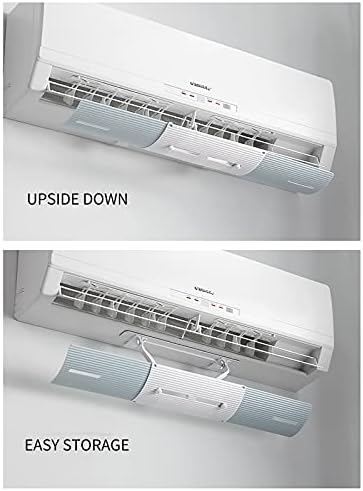 Defletor de ar-condicionado dobrável ajustável Oauxy, pára-brisa de defletor anti-diretor para casa, mini-split e unidades de A/C central para o quarto de casa