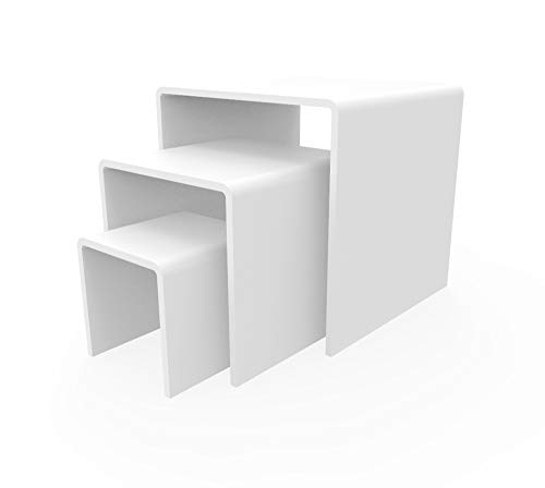 FixtUledIsplays® Combos de três riser 5 , 6, 7 Cubo de 3 lados de 3 lados de plexiglasse Lucite Acrílico